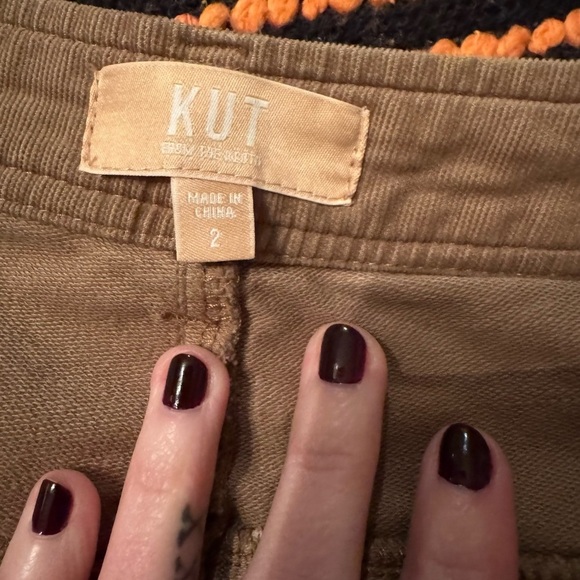 Kut from the Kloth Kaya High Waist Corduroy Straight Leg Pants size 2 - Picture 6 of 11